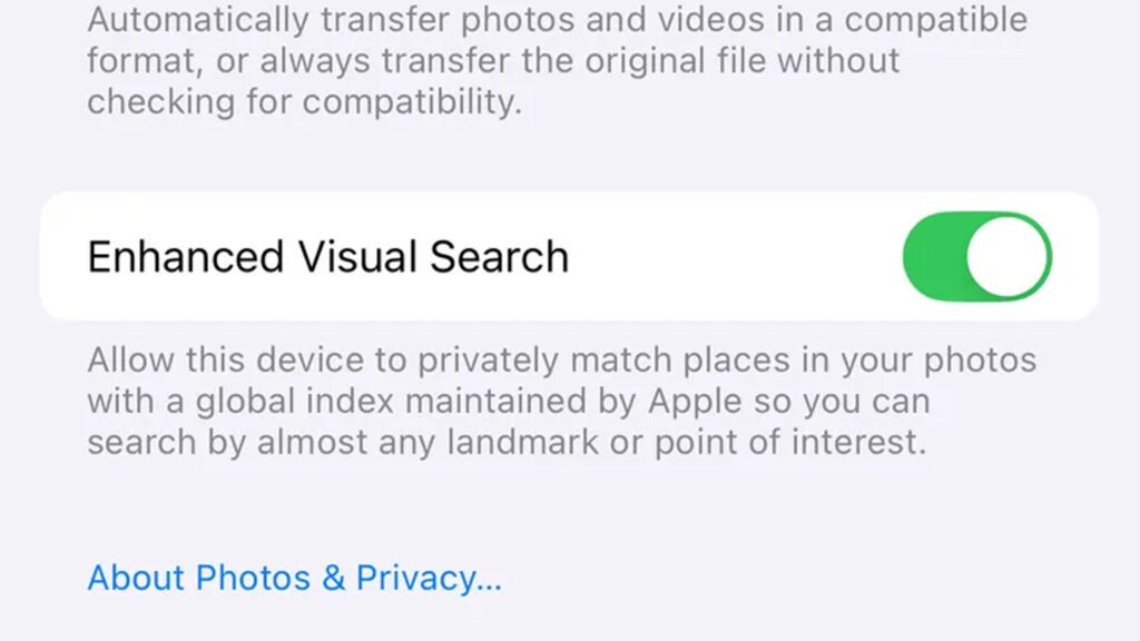 Does your iPhone automatically share photo data with Apple?