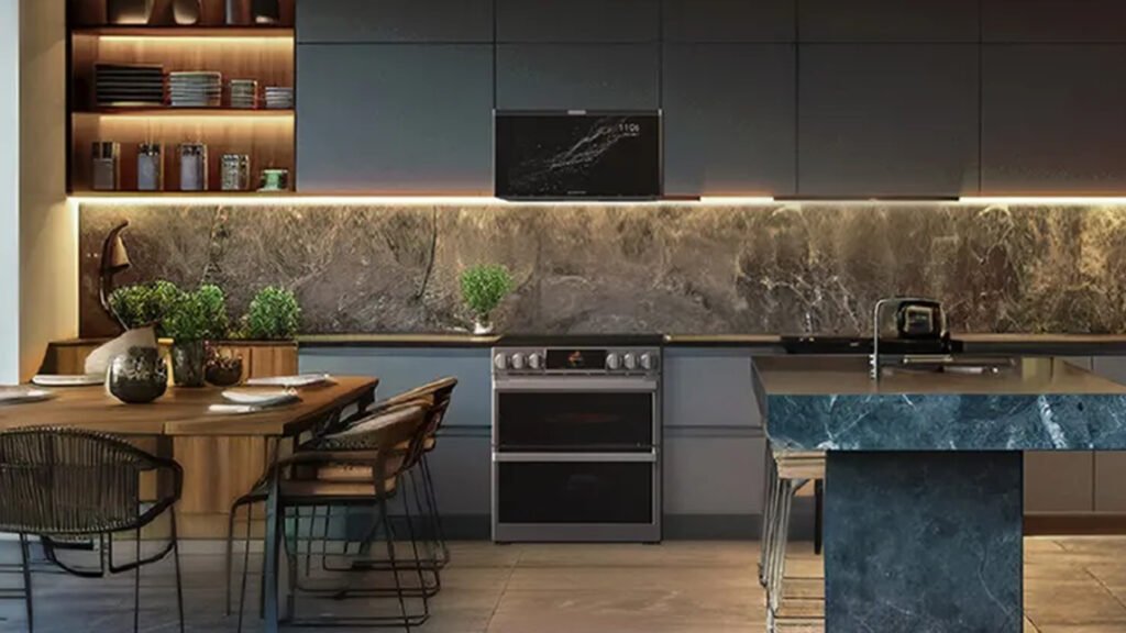 LG’s microwave features a 27-inch display, making it ideal for displaying ads