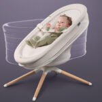 At CES 2025, Elvie introduced a smart bouncer that can be controlled via an app and transforms into a bassinet.